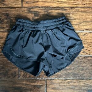 Black Lululemon Hottie Hot Shorts